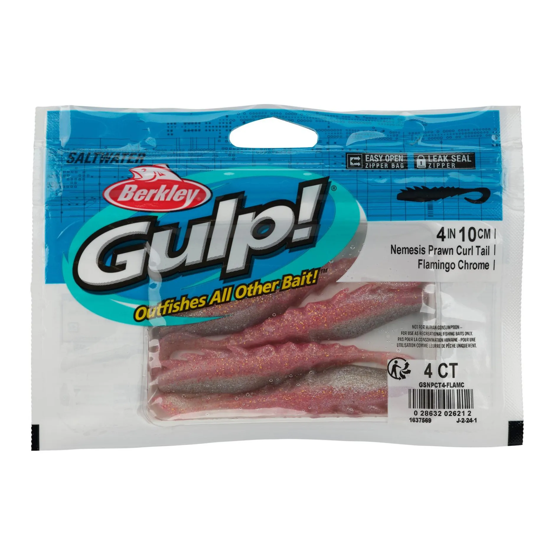 Gulp!® Saltwater Nemesis Prawn Curl Tail