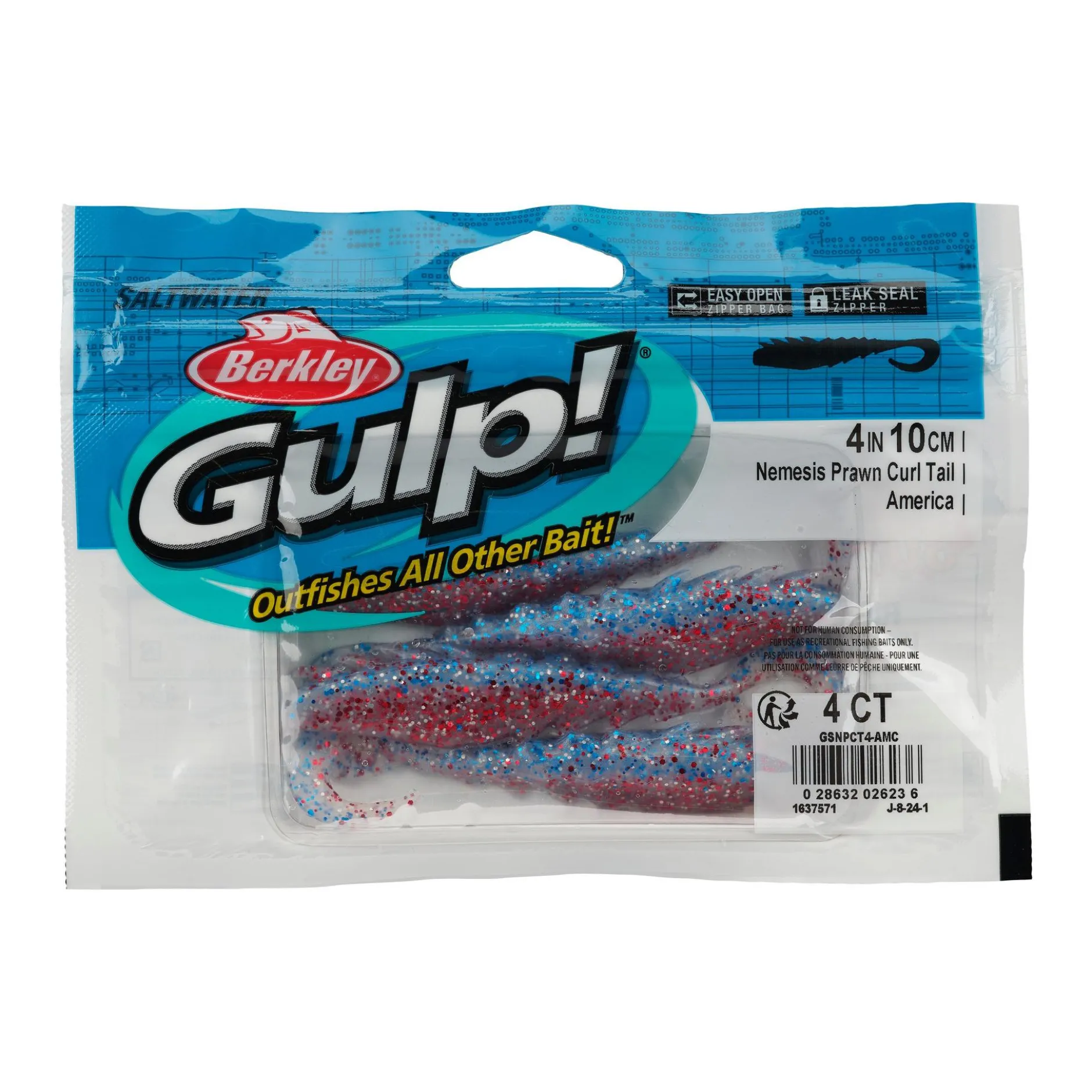 Gulp!® Saltwater Nemesis Prawn Curl Tail