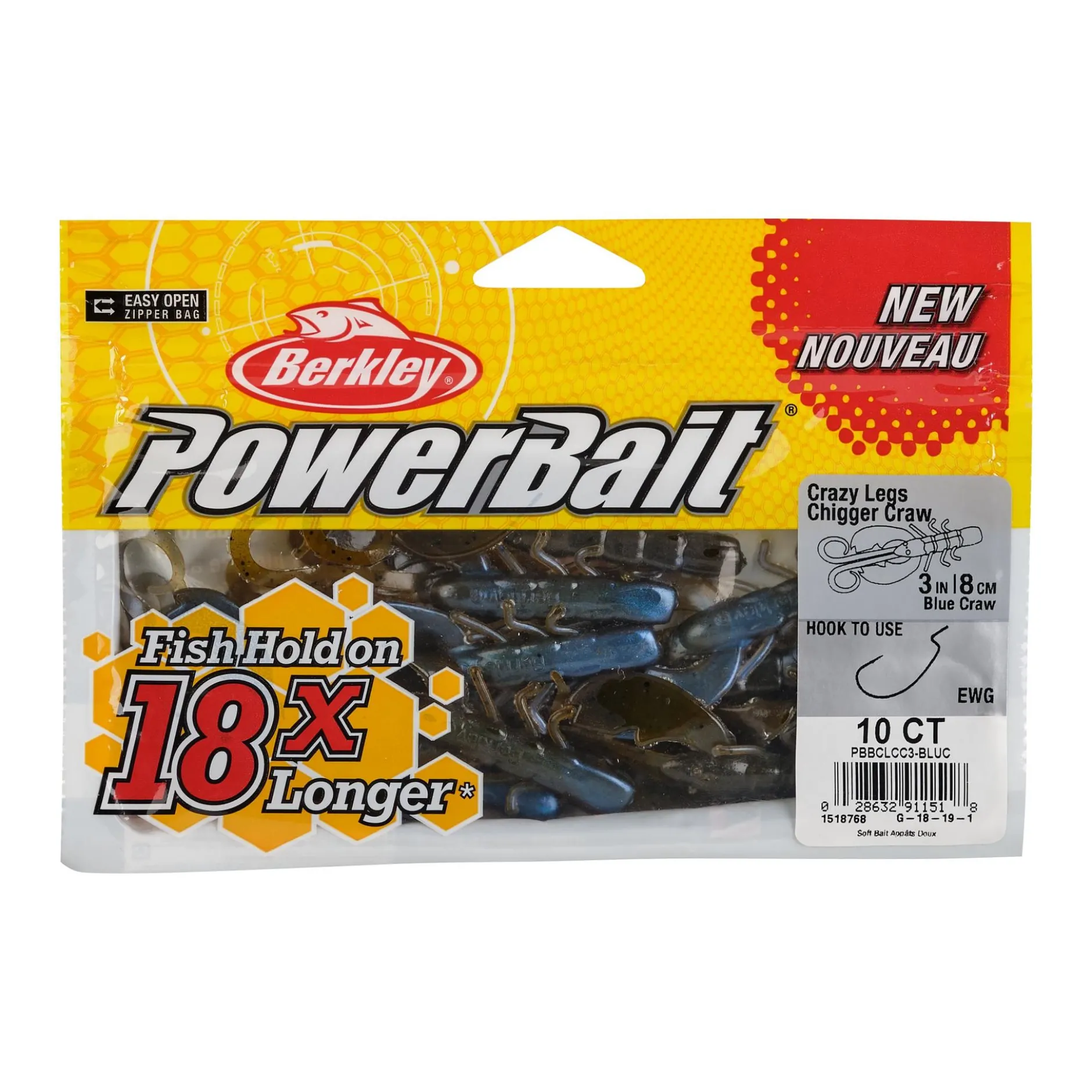 PowerBait® Crazy Legs Chigger Craw